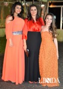 Liziane Larrondo com as filhas Alice e Julia Larrondo Nazrio